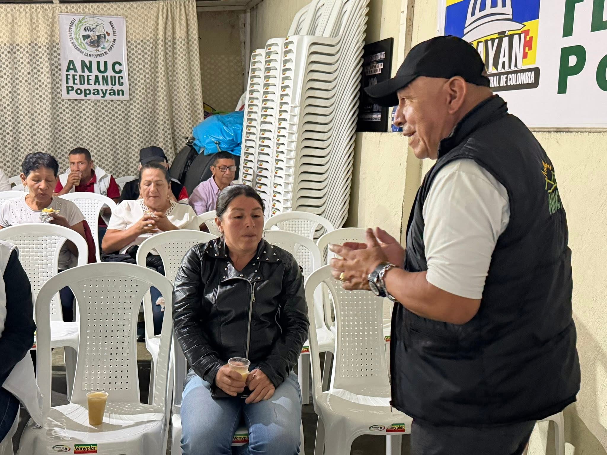 ANUC fortalece respaldo político en Popayán a Nilson Liz